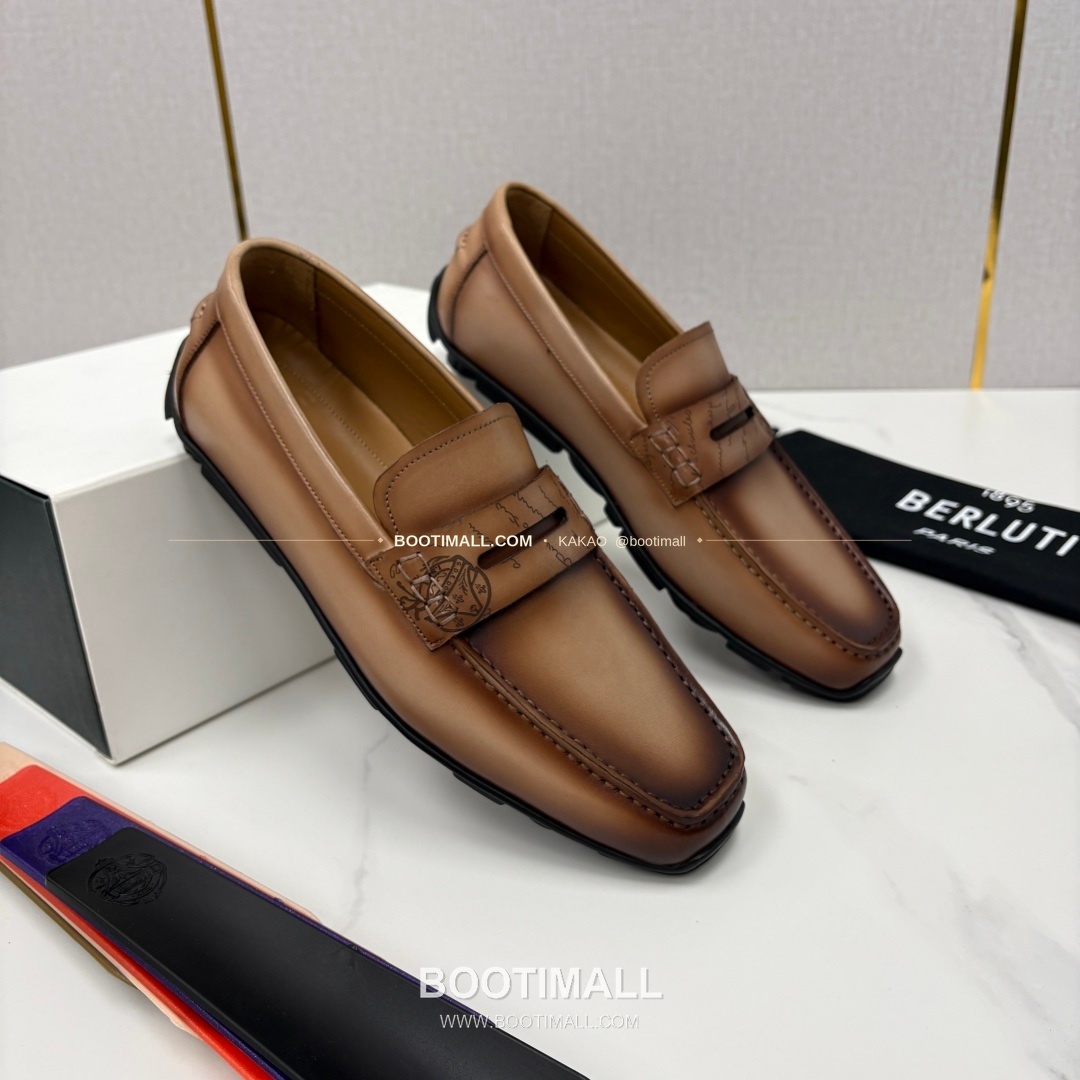 벨루티 스크리토 송아지가죽 수공염색 사투르닌 드라이빙 로퍼 Berluti Scritto Calfskin Hand Patina Saturnin Driving Loafers 2
