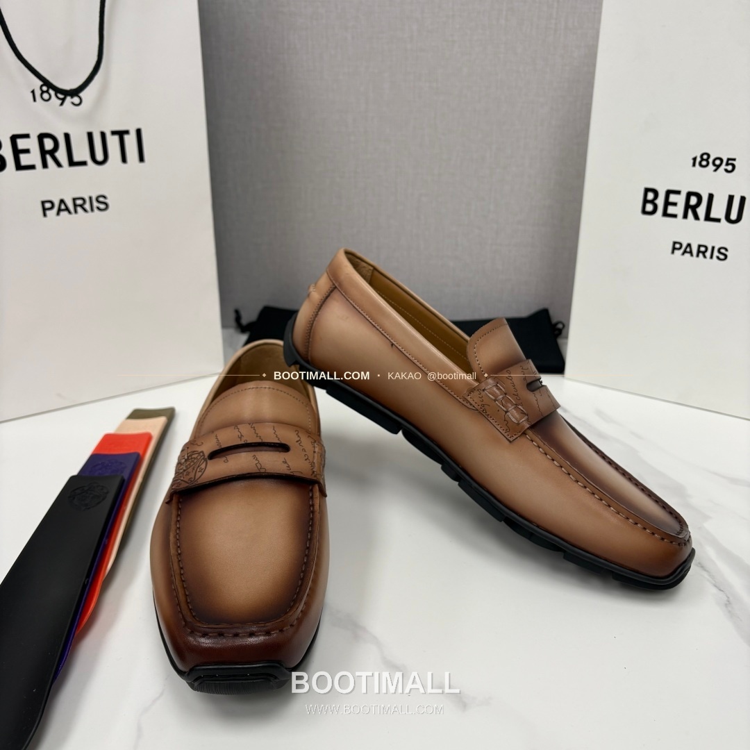 벨루티 스크리토 송아지가죽 수공염색 사투르닌 드라이빙 로퍼 Berluti Scritto Calfskin Hand Patina Saturnin Driving Loafers 7