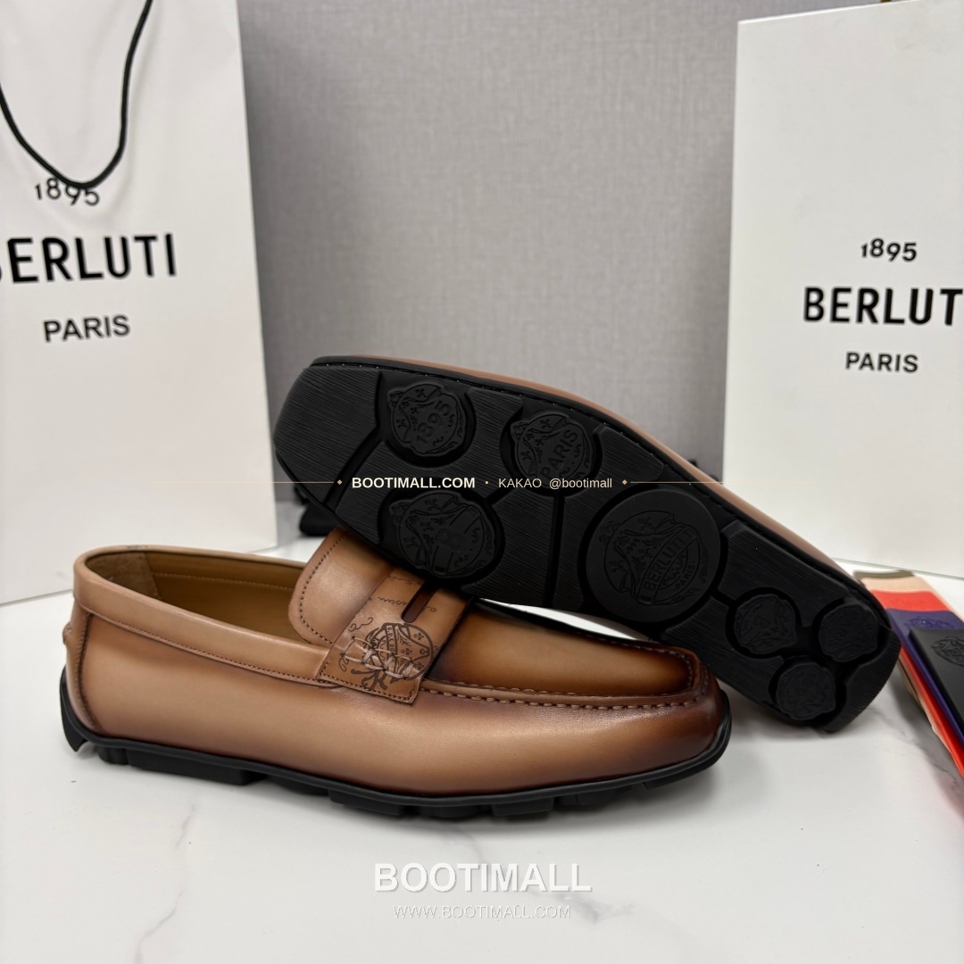 벨루티 스크리토 송아지가죽 수공염색 사투르닌 드라이빙 로퍼 Berluti Scritto Calfskin Hand Patina Saturnin Driving Loafers 9