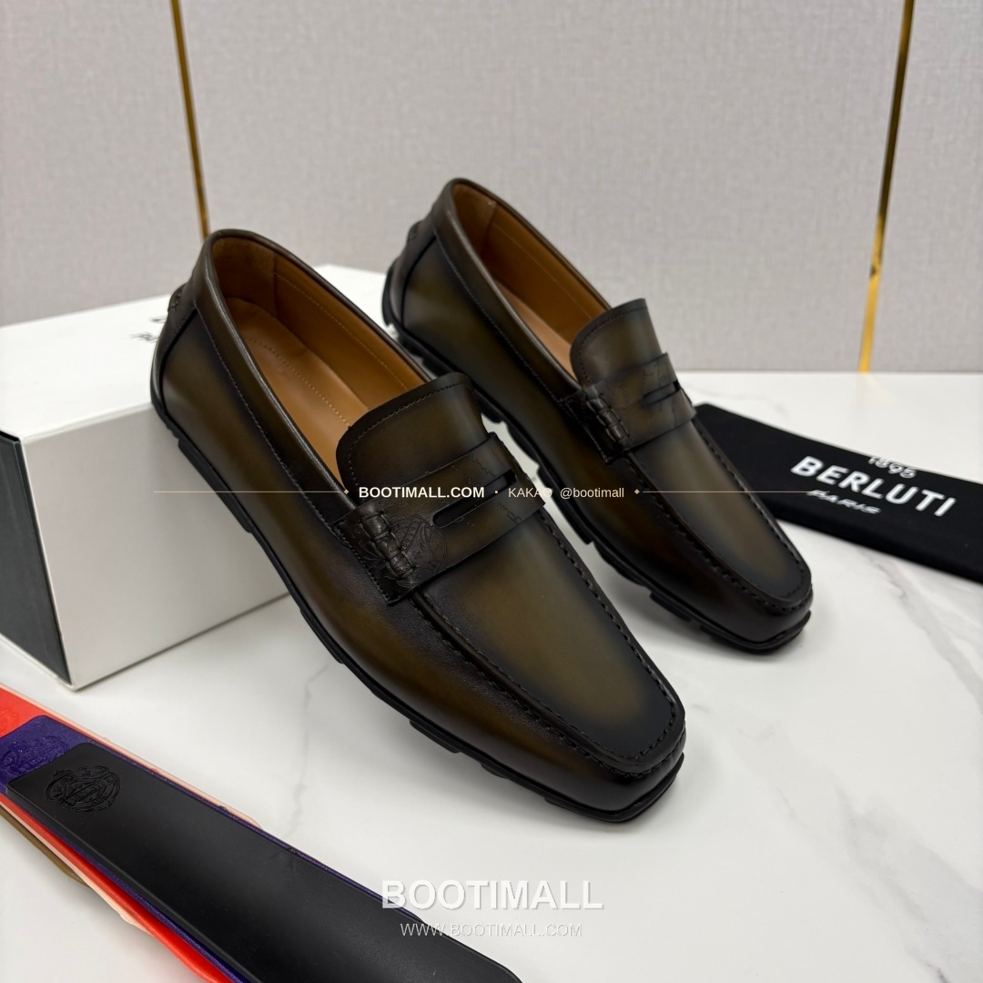 벨루티 스크리토 송아지가죽 수공염색 사투르닌 드라이빙 로퍼 Berluti Scritto Calfskin Hand Patina Saturnin Driving Loafers 2