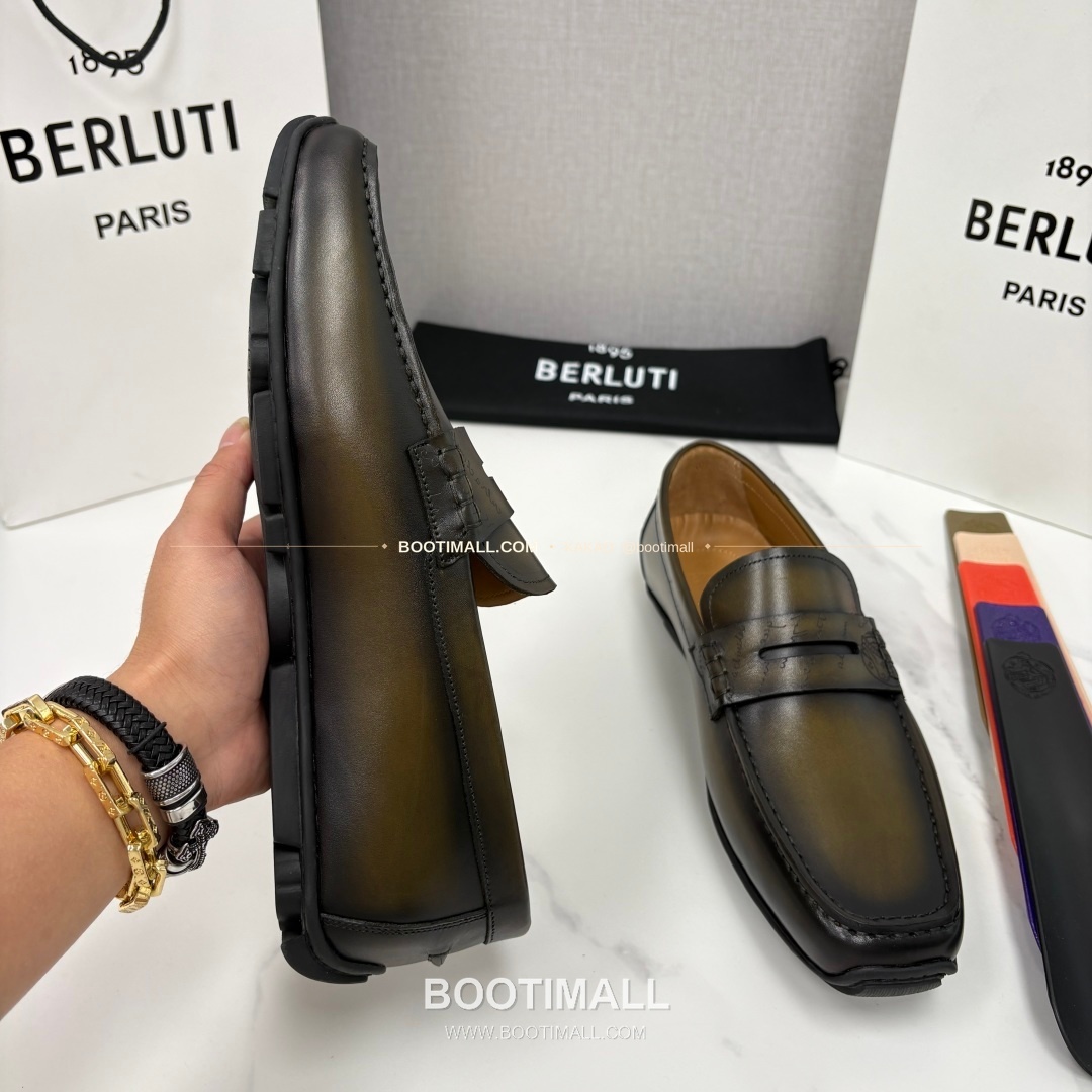 벨루티 스크리토 송아지가죽 수공염색 사투르닌 드라이빙 로퍼 Berluti Scritto Calfskin Hand Patina Saturnin Driving Loafers 6