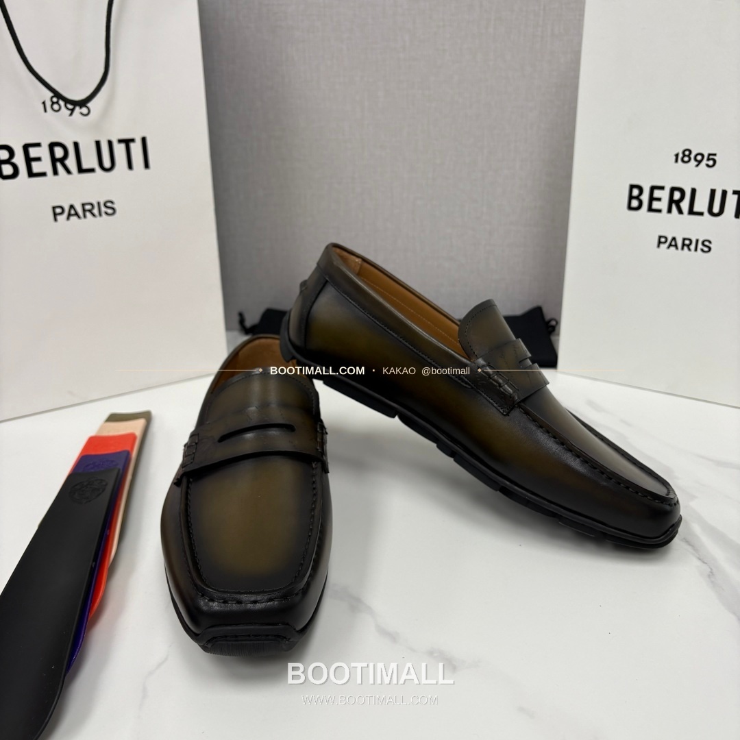 벨루티 스크리토 송아지가죽 수공염색 사투르닌 드라이빙 로퍼 Berluti Scritto Calfskin Hand Patina Saturnin Driving Loafers 7