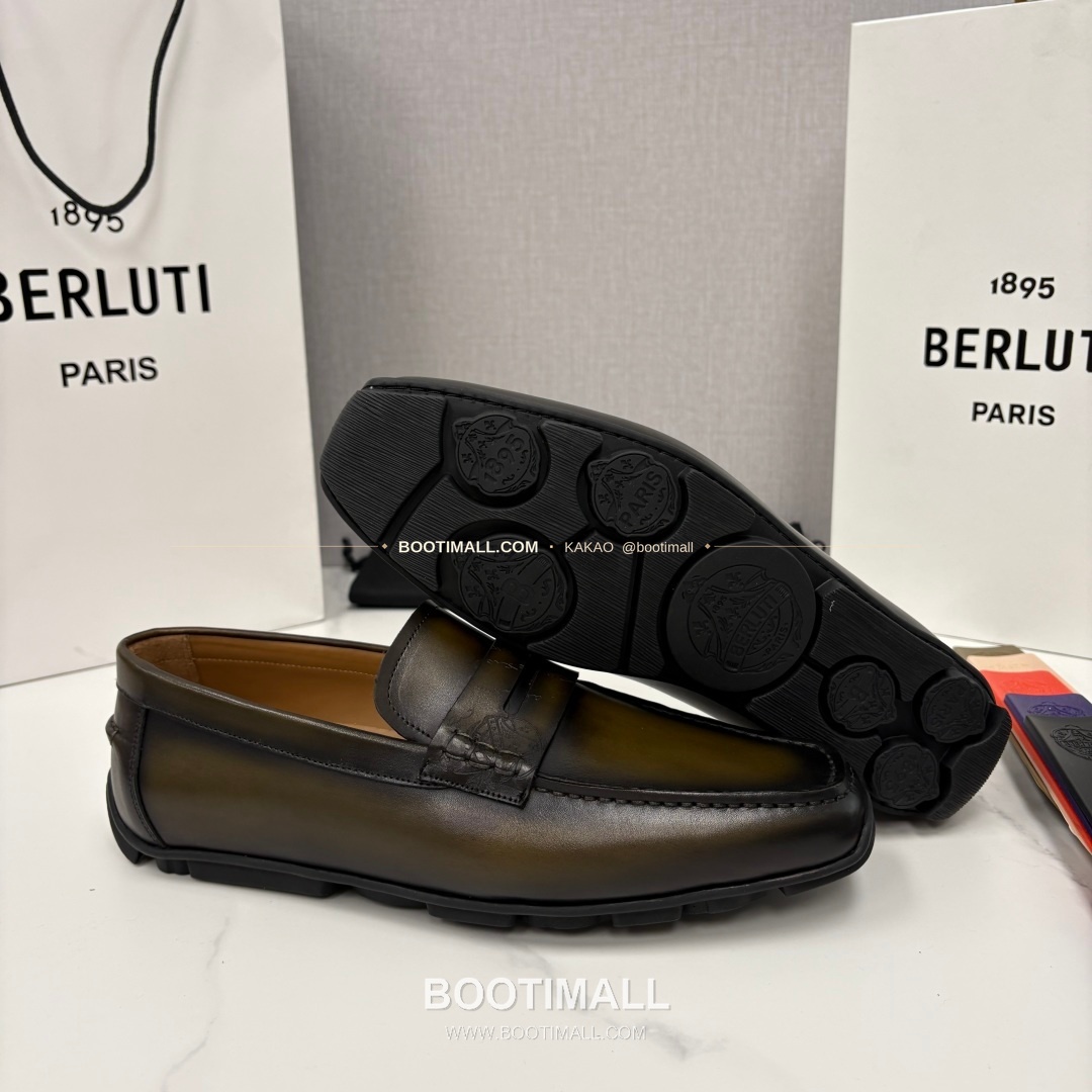 벨루티 스크리토 송아지가죽 수공염색 사투르닌 드라이빙 로퍼 Berluti Scritto Calfskin Hand Patina Saturnin Driving Loafers 9