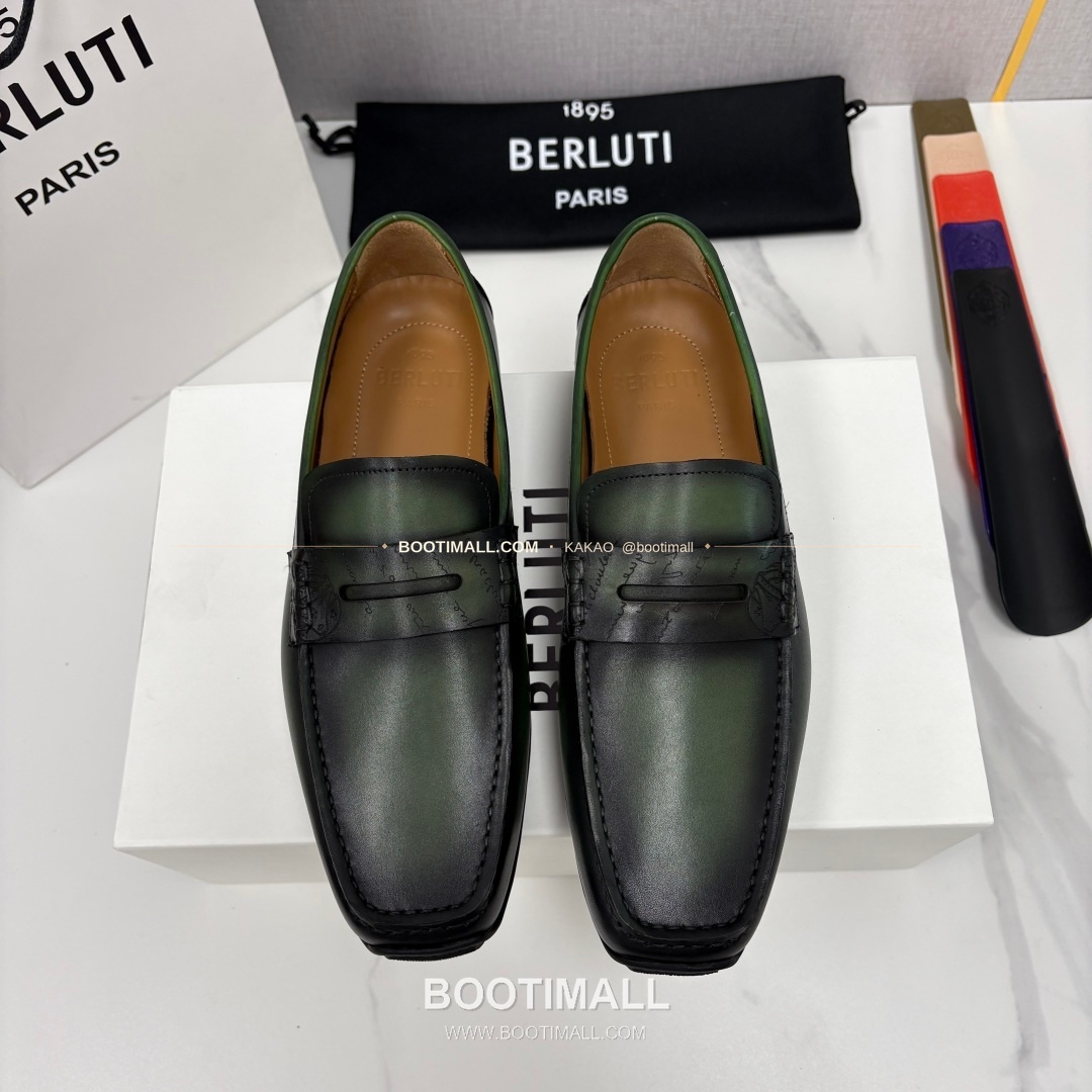 벨루티 스크리토 송아지가죽 수공염색 사투르닌 드라이빙 로퍼 Berluti Scritto Calfskin Hand Patina Saturnin Driving Loafers 1