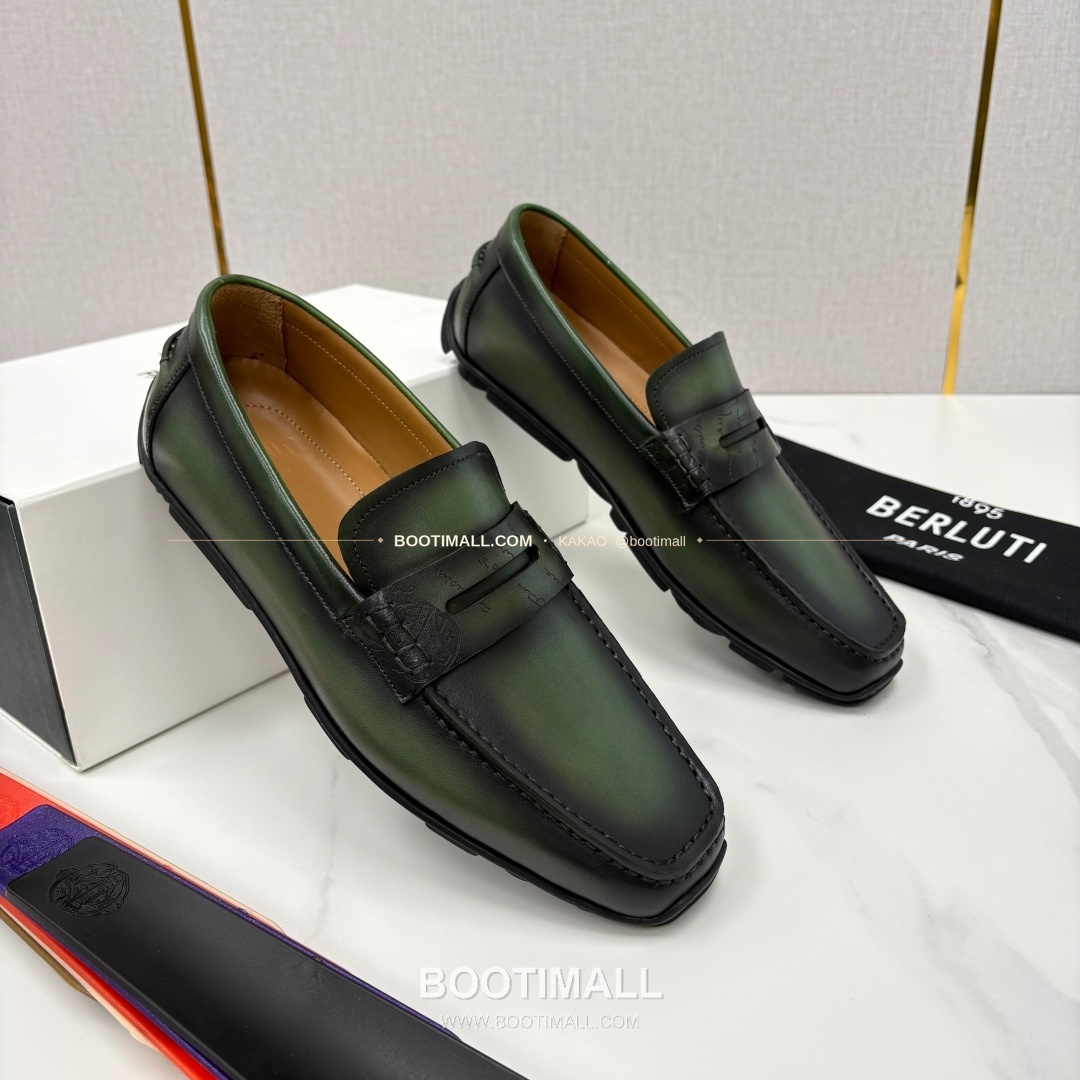 벨루티 스크리토 송아지가죽 수공염색 사투르닌 드라이빙 로퍼 Berluti Scritto Calfskin Hand Patina Saturnin Driving Loafers 2
