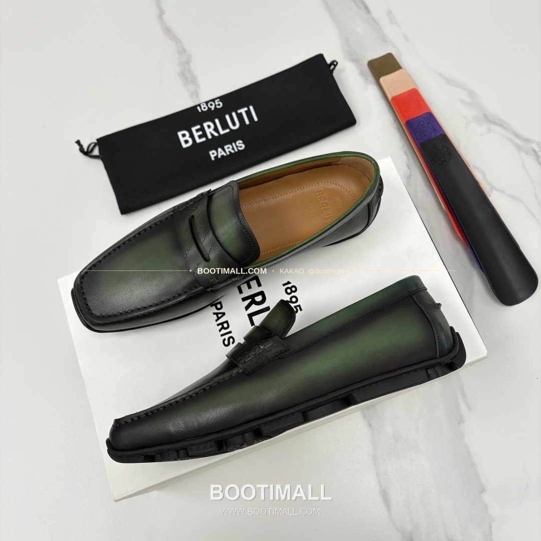 벨루티 스크리토 송아지가죽 수공염색 사투르닌 드라이빙 로퍼 Berluti Scritto Calfskin Hand Patina Saturnin Driving Loafers 3