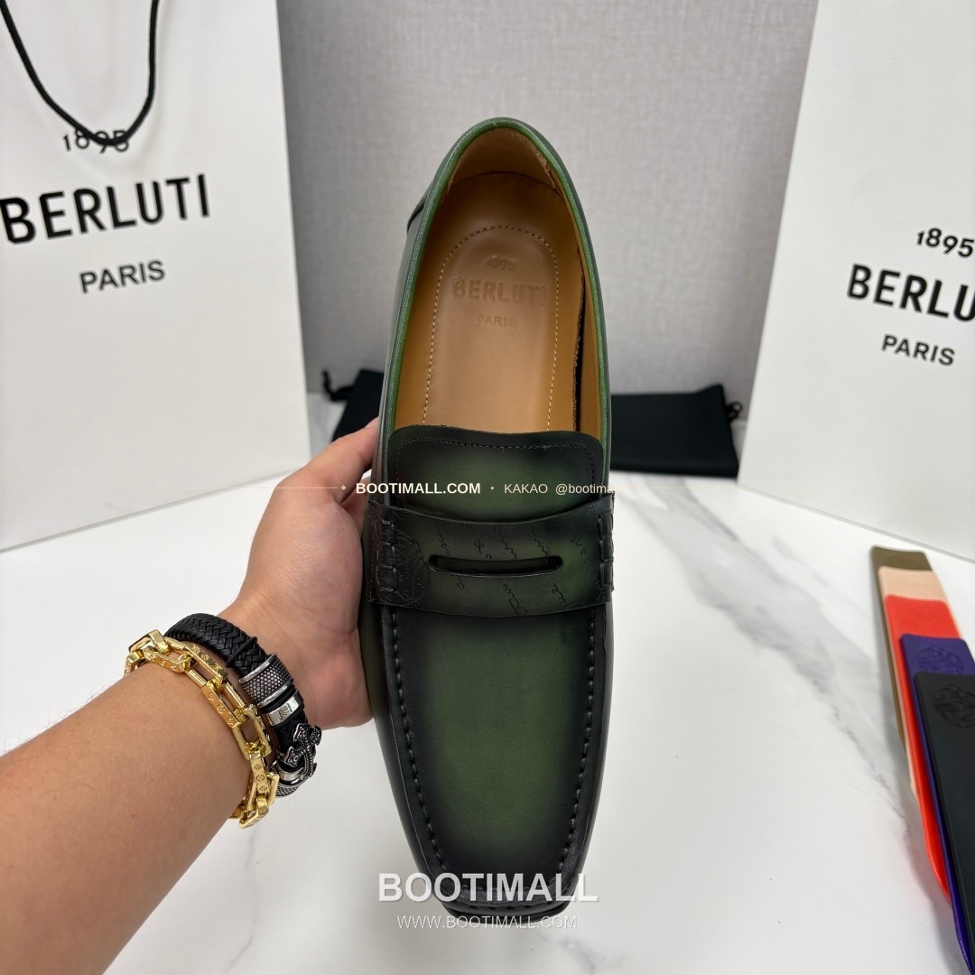 벨루티 스크리토 송아지가죽 수공염색 사투르닌 드라이빙 로퍼 Berluti Scritto Calfskin Hand Patina Saturnin Driving Loafers 5