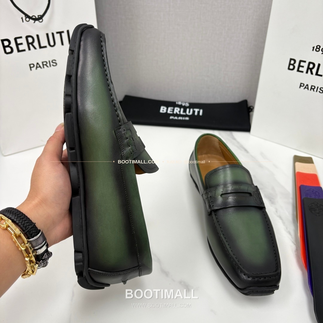벨루티 스크리토 송아지가죽 수공염색 사투르닌 드라이빙 로퍼 Berluti Scritto Calfskin Hand Patina Saturnin Driving Loafers 6