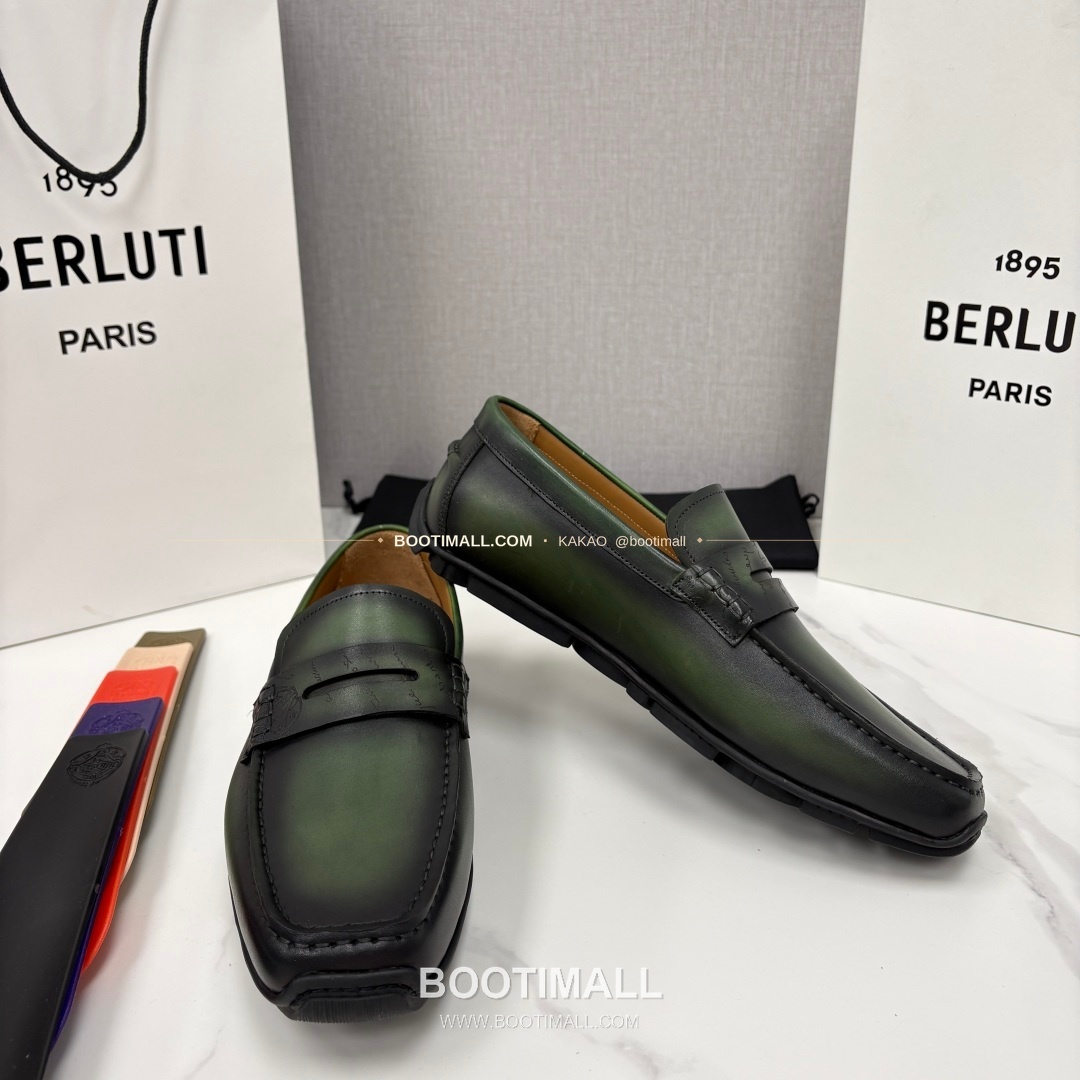 벨루티 스크리토 송아지가죽 수공염색 사투르닌 드라이빙 로퍼 Berluti Scritto Calfskin Hand Patina Saturnin Driving Loafers 7