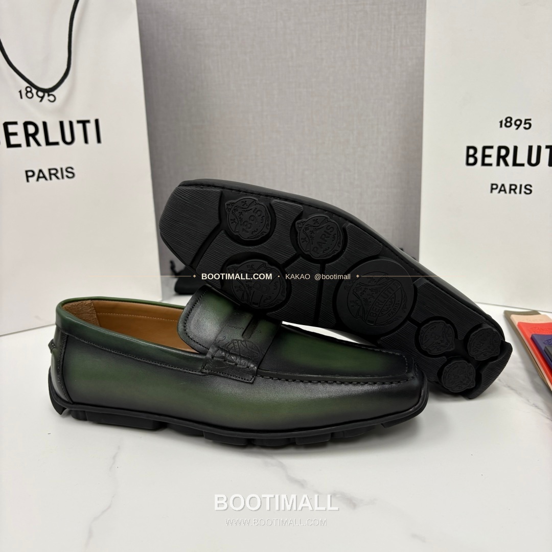 벨루티 스크리토 송아지가죽 수공염색 사투르닌 드라이빙 로퍼 Berluti Scritto Calfskin Hand Patina Saturnin Driving Loafers 9