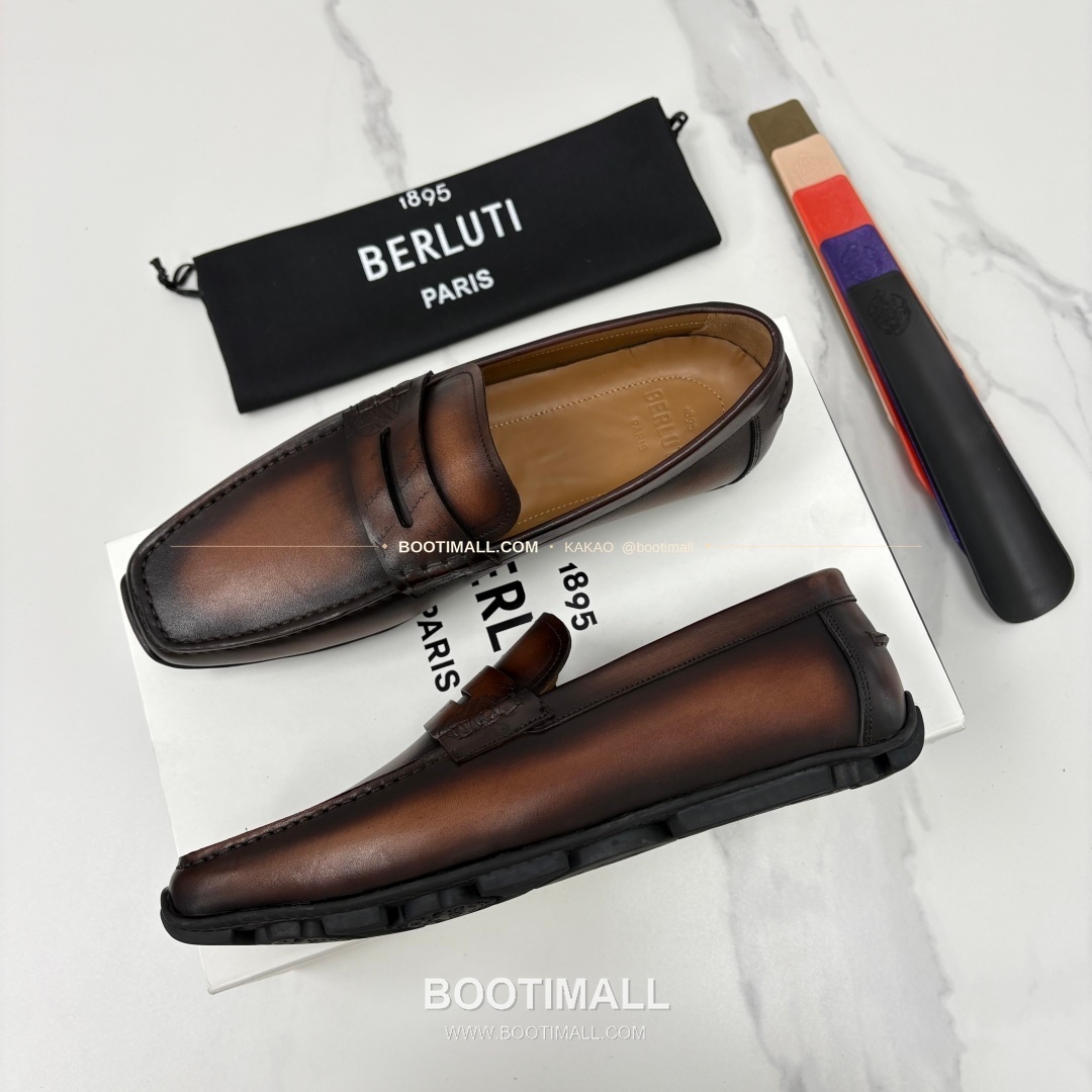 벨루티 스크리토 송아지가죽 수공염색 사투르닌 드라이빙 로퍼 Berluti Scritto Calfskin Hand Patina Saturnin Driving Loafers 3