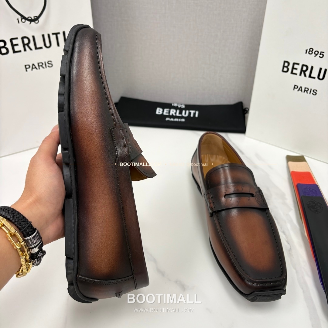 벨루티 스크리토 송아지가죽 수공염색 사투르닌 드라이빙 로퍼 Berluti Scritto Calfskin Hand Patina Saturnin Driving Loafers 6