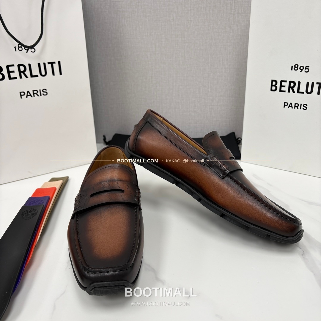 벨루티 스크리토 송아지가죽 수공염색 사투르닌 드라이빙 로퍼 Berluti Scritto Calfskin Hand Patina Saturnin Driving Loafers 7