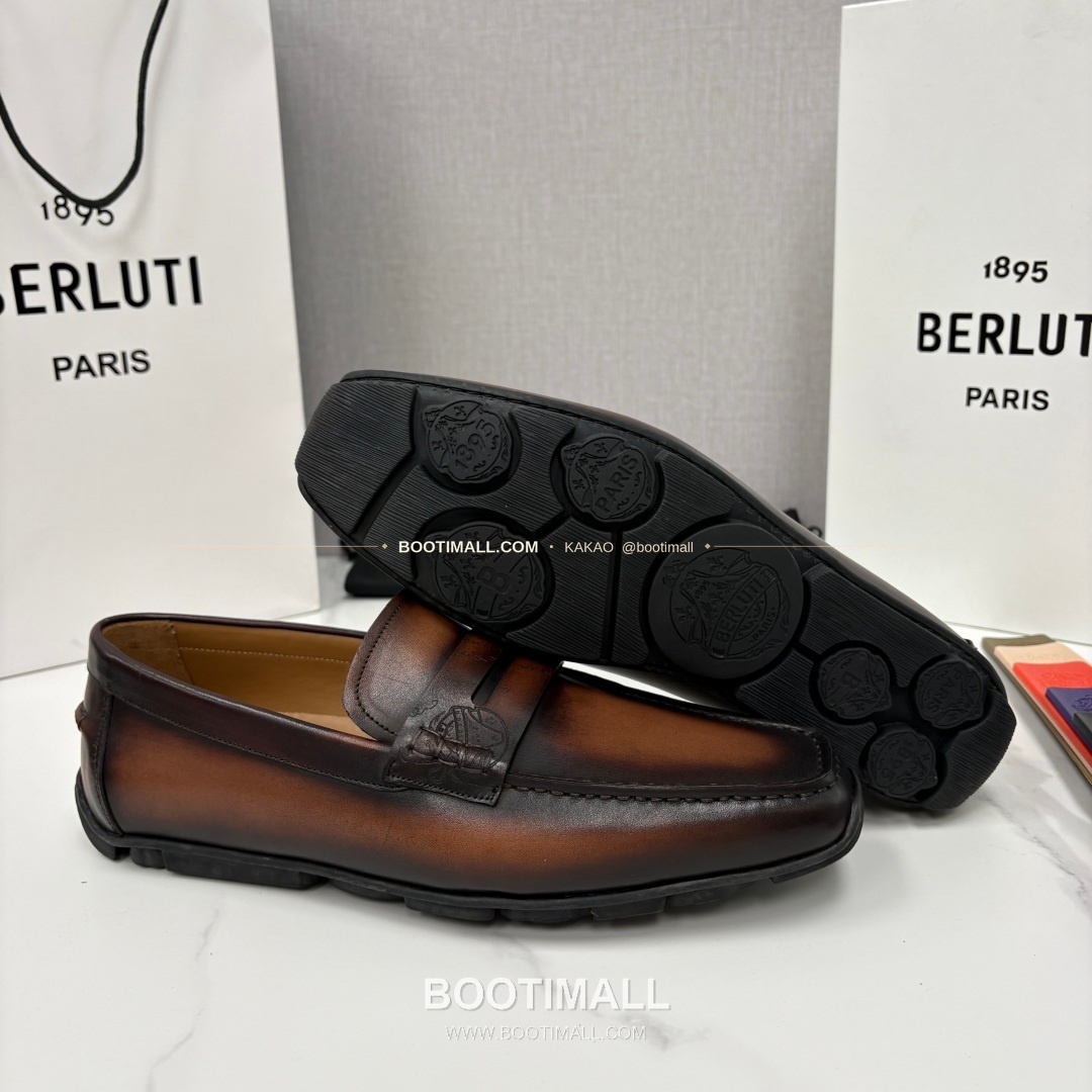 벨루티 스크리토 송아지가죽 수공염색 사투르닌 드라이빙 로퍼 Berluti Scritto Calfskin Hand Patina Saturnin Driving Loafers 9