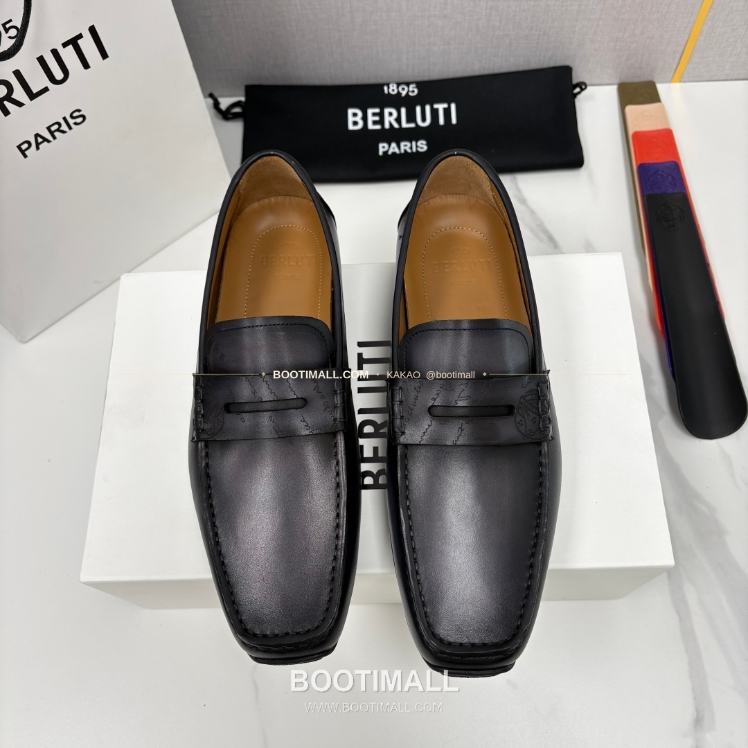 벨루티 스크리토 송아지가죽 수공염색 사투르닌 드라이빙 로퍼 Berluti Scritto Calfskin Hand Patina Saturnin Driving Loafers 1