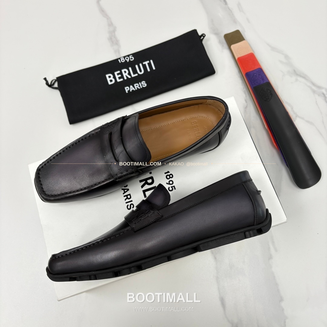 벨루티 스크리토 송아지가죽 수공염색 사투르닌 드라이빙 로퍼 Berluti Scritto Calfskin Hand Patina Saturnin Driving Loafers 3