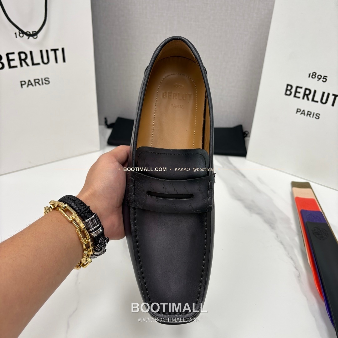 벨루티 스크리토 송아지가죽 수공염색 사투르닌 드라이빙 로퍼 Berluti Scritto Calfskin Hand Patina Saturnin Driving Loafers 5
