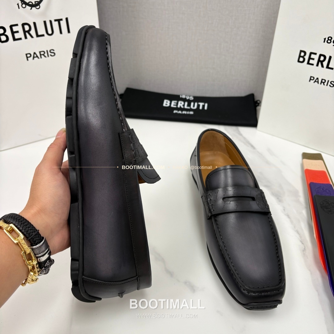 벨루티 스크리토 송아지가죽 수공염색 사투르닌 드라이빙 로퍼 Berluti Scritto Calfskin Hand Patina Saturnin Driving Loafers 6