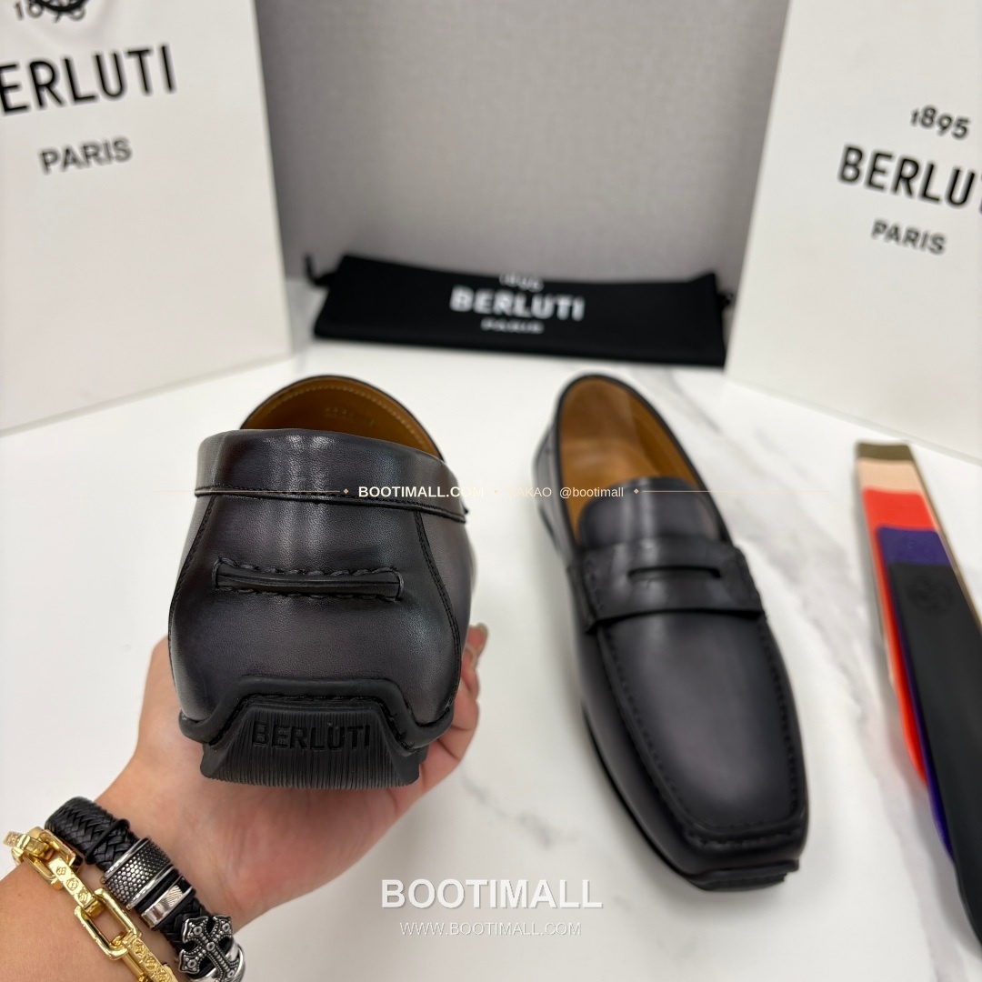 벨루티 스크리토 송아지가죽 수공염색 사투르닌 드라이빙 로퍼 Berluti Scritto Calfskin Hand Patina Saturnin Driving Loafers 8