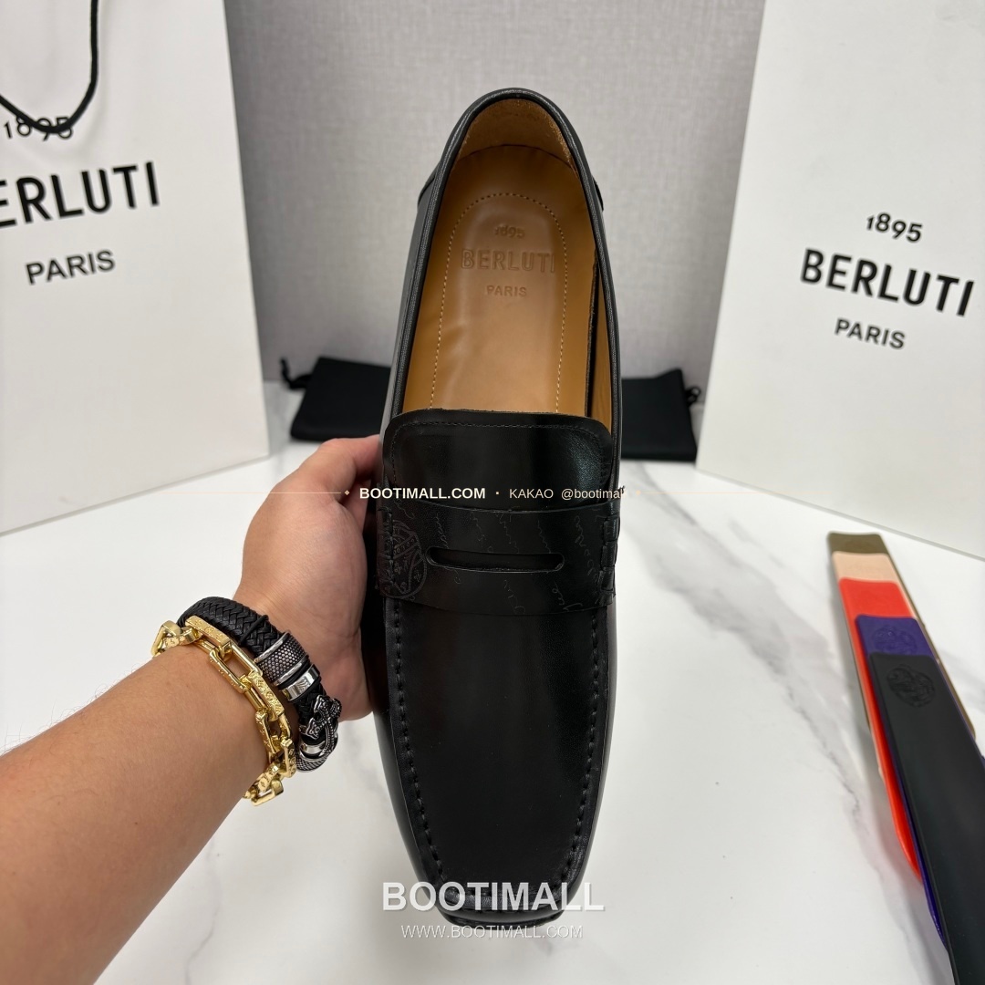 벨루티 스크리토 송아지가죽 수공염색 사투르닌 드라이빙 로퍼 Berluti Scritto Calfskin Hand Patina Saturnin Driving Loafers 5
