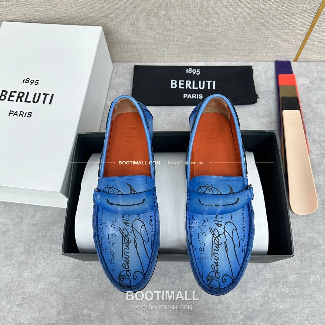 벨루티 스크리토 송아지가죽 수공염색 사투르닌 드라이빙 로퍼 Berluti Scritto Calfskin Hand Patina Saturnin Driving Loafers 1