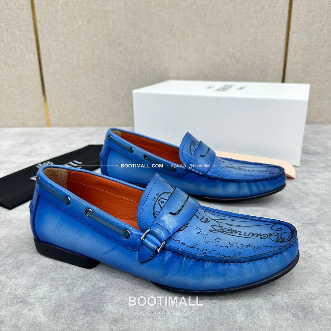 벨루티 스크리토 송아지가죽 수공염색 사투르닌 드라이빙 로퍼 Berluti Scritto Calfskin Hand Patina Saturnin Driving Loafers 2