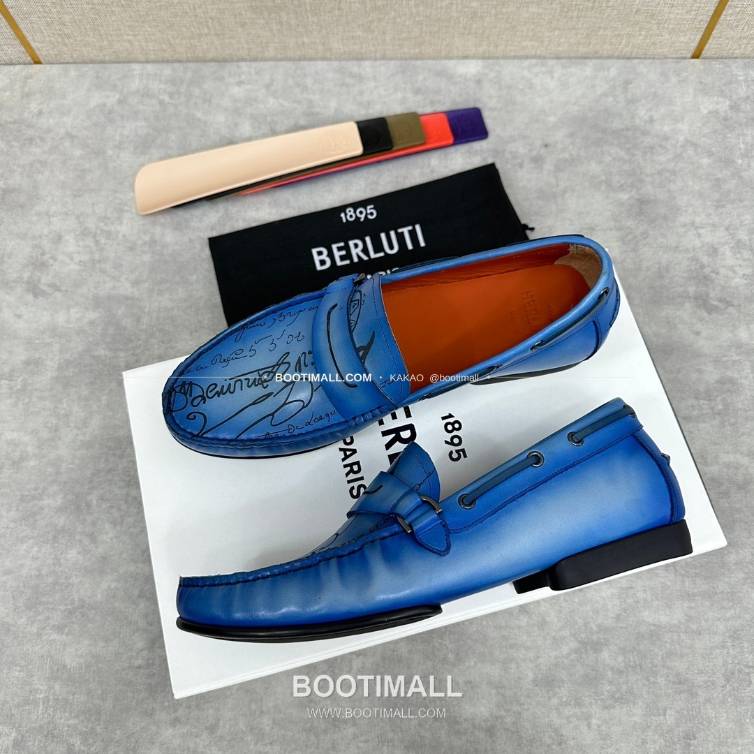 벨루티 스크리토 송아지가죽 수공염색 사투르닌 드라이빙 로퍼 Berluti Scritto Calfskin Hand Patina Saturnin Driving Loafers 3