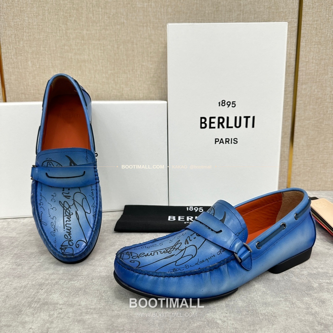벨루티 스크리토 송아지가죽 수공염색 사투르닌 드라이빙 로퍼 Berluti Scritto Calfskin Hand Patina Saturnin Driving Loafers 6