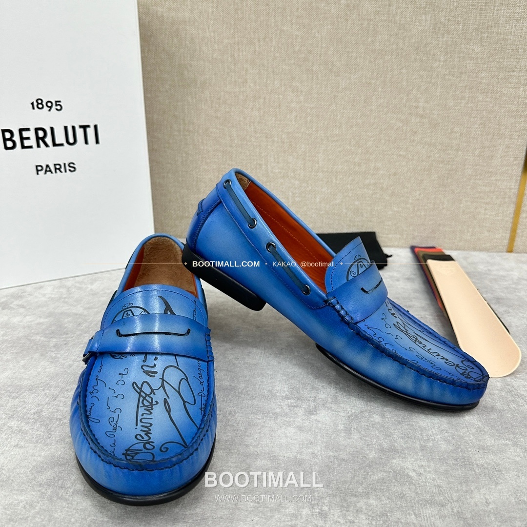벨루티 스크리토 송아지가죽 수공염색 사투르닌 드라이빙 로퍼 Berluti Scritto Calfskin Hand Patina Saturnin Driving Loafers 7