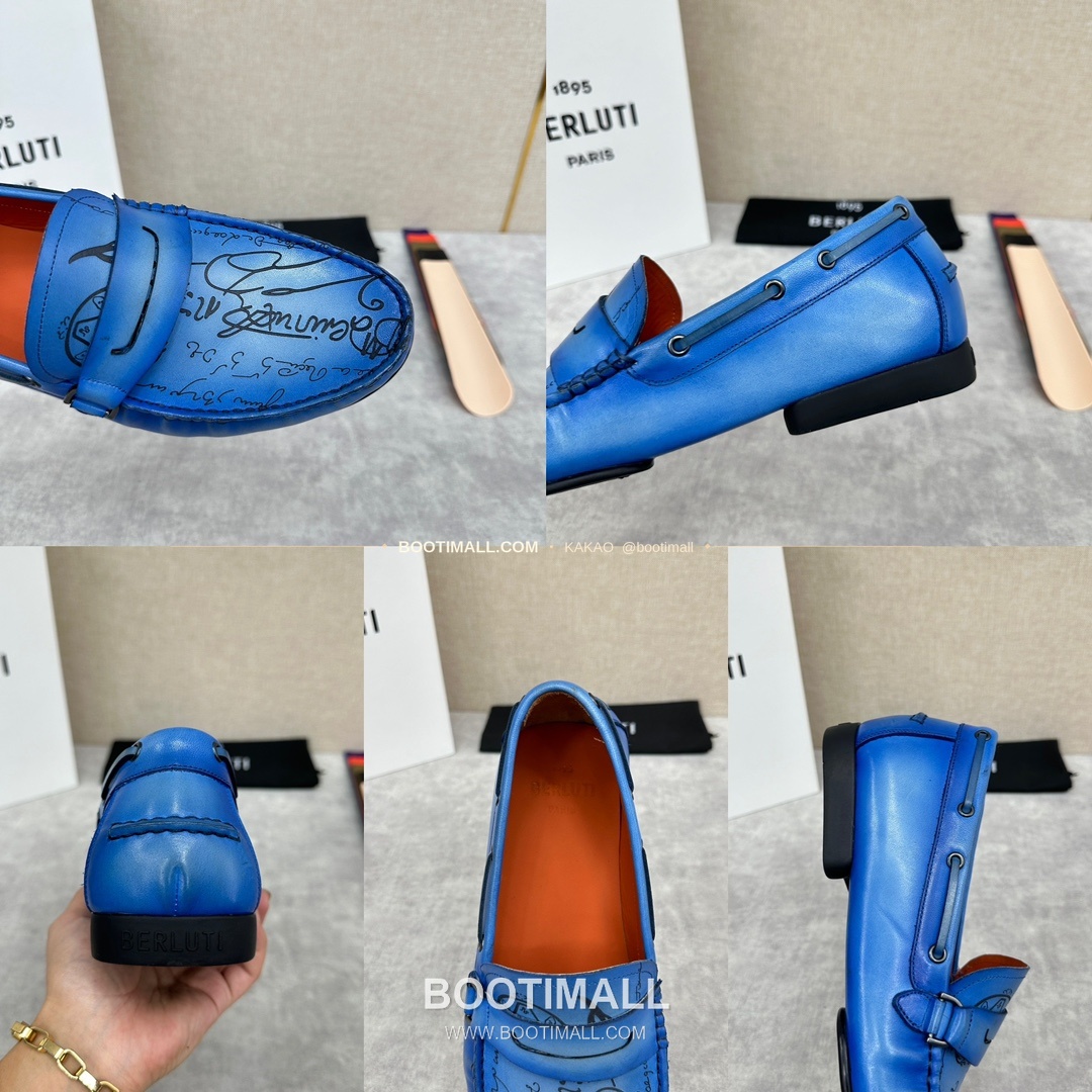 벨루티 스크리토 송아지가죽 수공염색 사투르닌 드라이빙 로퍼 Berluti Scritto Calfskin Hand Patina Saturnin Driving Loafers 8