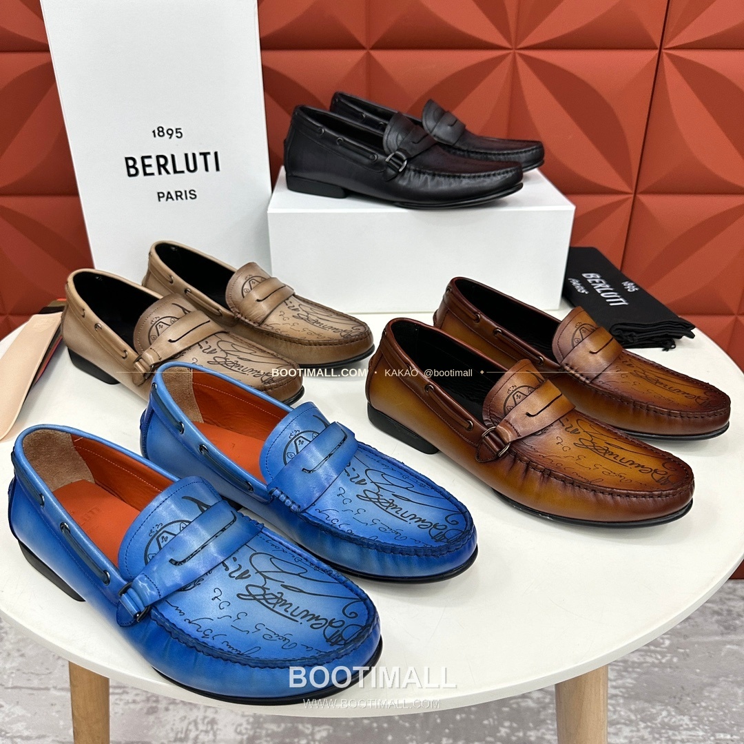 벨루티 스크리토 송아지가죽 수공염색 사투르닌 드라이빙 로퍼 Berluti Scritto Calfskin Hand Patina Saturnin Driving Loafers 9