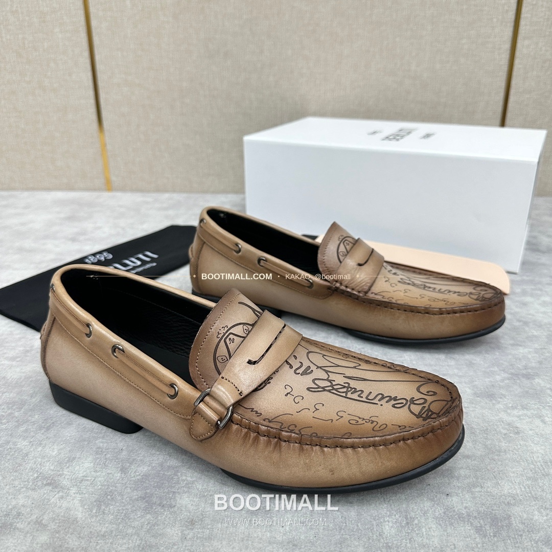 벨루티 스크리토 송아지가죽 수공염색 사투르닌 드라이빙 로퍼 Berluti Scritto Calfskin Hand Patina Saturnin Driving Loafers 2
