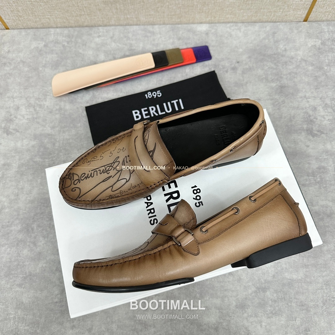 벨루티 스크리토 송아지가죽 수공염색 사투르닌 드라이빙 로퍼 Berluti Scritto Calfskin Hand Patina Saturnin Driving Loafers 3