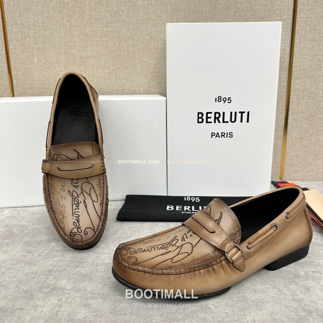 벨루티 스크리토 송아지가죽 수공염색 사투르닌 드라이빙 로퍼 Berluti Scritto Calfskin Hand Patina Saturnin Driving Loafers 6