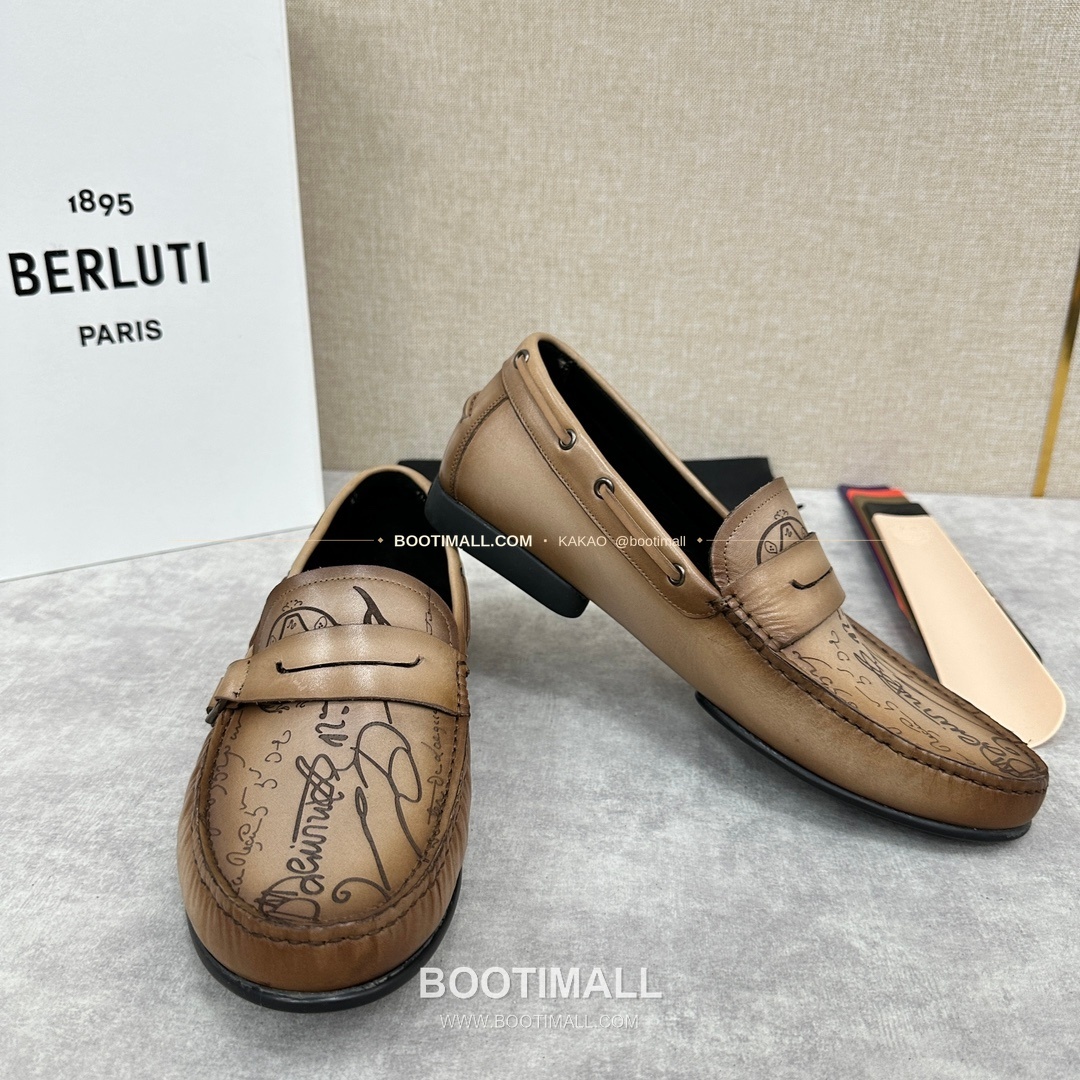 벨루티 스크리토 송아지가죽 수공염색 사투르닌 드라이빙 로퍼 Berluti Scritto Calfskin Hand Patina Saturnin Driving Loafers 7