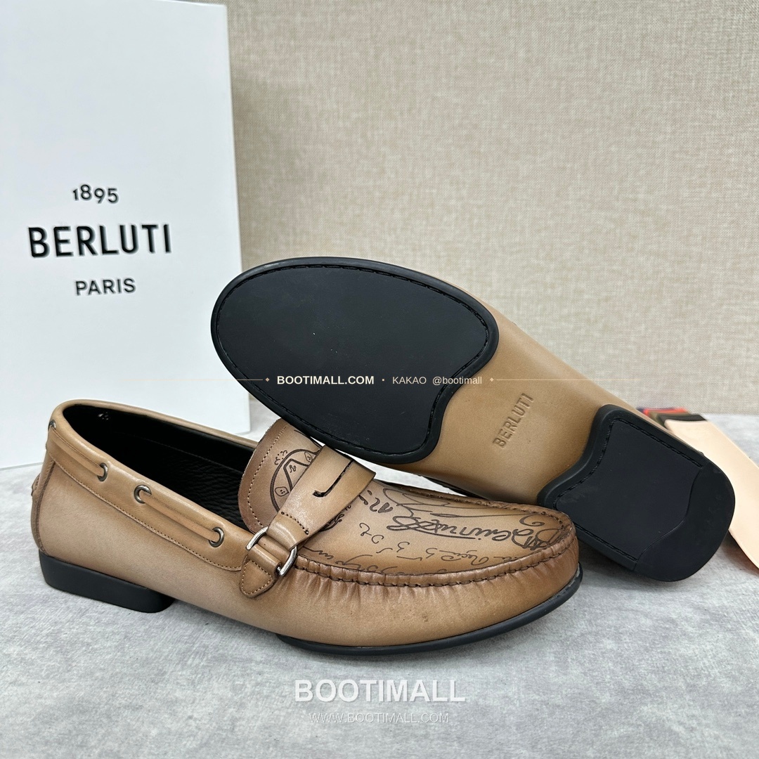 벨루티 스크리토 송아지가죽 수공염색 사투르닌 드라이빙 로퍼 Berluti Scritto Calfskin Hand Patina Saturnin Driving Loafers 8