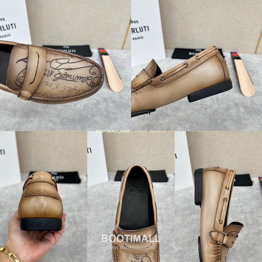 벨루티 스크리토 송아지가죽 수공염색 사투르닌 드라이빙 로퍼 Berluti Scritto Calfskin Hand Patina Saturnin Driving Loafers 9