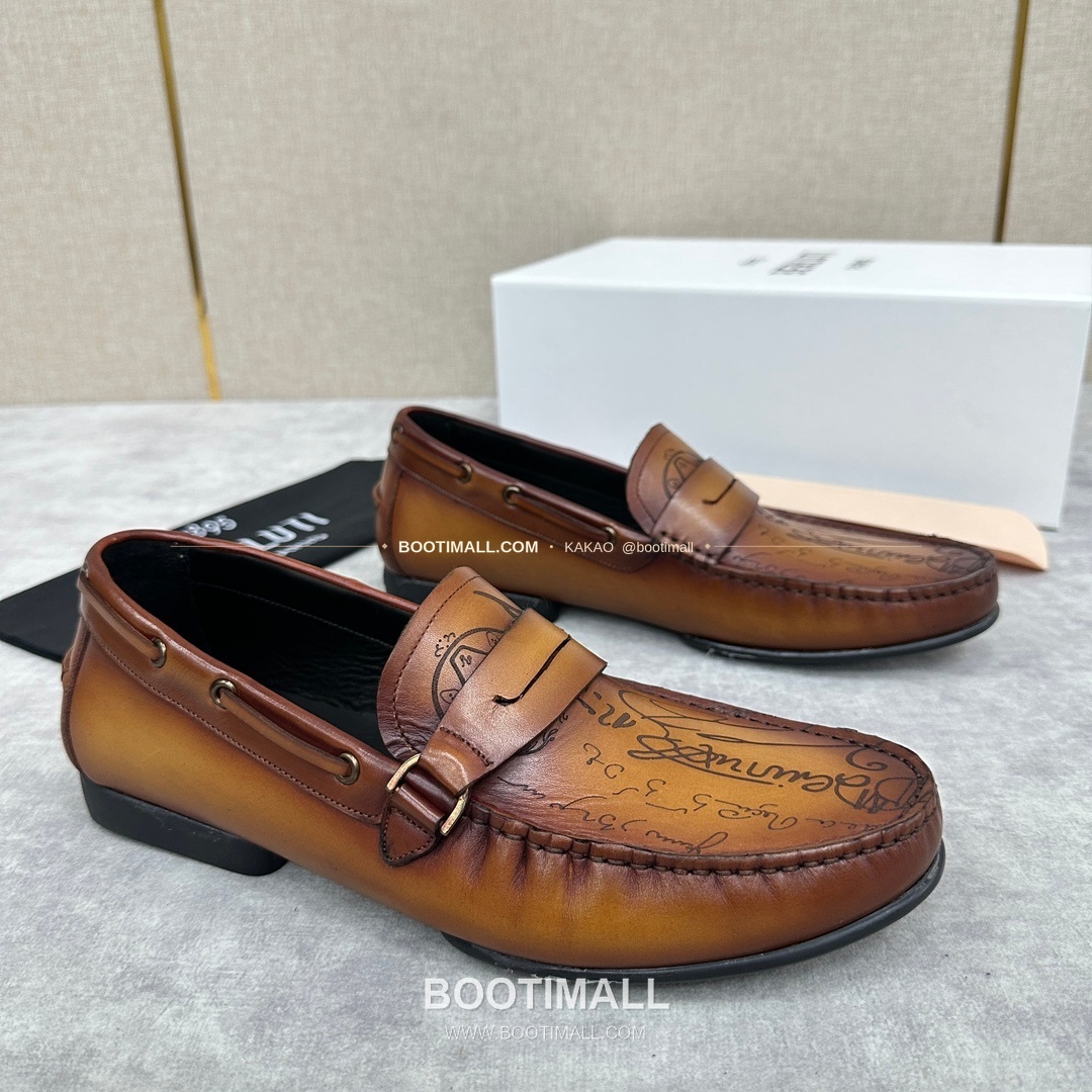 벨루티 스크리토 송아지가죽 수공염색 사투르닌 드라이빙 로퍼 Berluti Scritto Calfskin Hand Patina Saturnin Driving Loafers 2