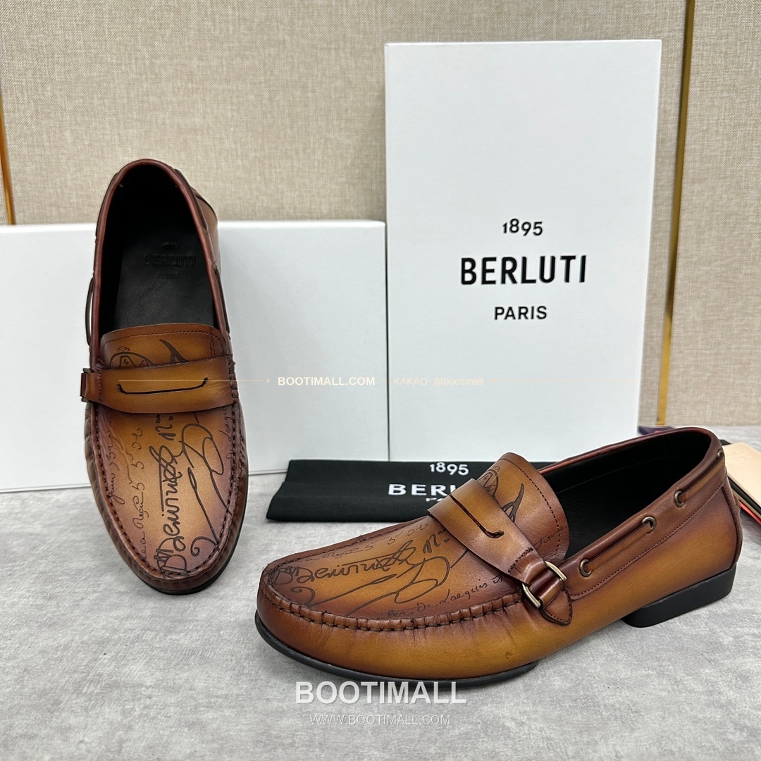 벨루티 스크리토 송아지가죽 수공염색 사투르닌 드라이빙 로퍼 Berluti Scritto Calfskin Hand Patina Saturnin Driving Loafers 6