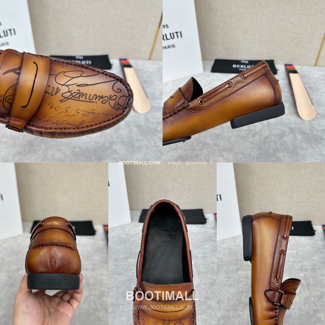 벨루티 스크리토 송아지가죽 수공염색 사투르닌 드라이빙 로퍼 Berluti Scritto Calfskin Hand Patina Saturnin Driving Loafers 9