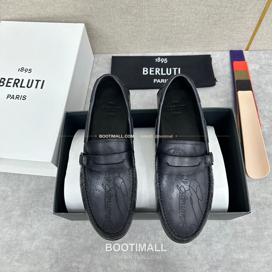 벨루티 스크리토 송아지가죽 수공염색 사투르닌 드라이빙 로퍼 Berluti Scritto Calfskin Hand Patina Saturnin Driving Loafers 1