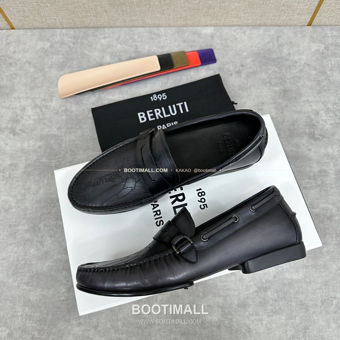 벨루티 스크리토 송아지가죽 수공염색 사투르닌 드라이빙 로퍼 Berluti Scritto Calfskin Hand Patina Saturnin Driving Loafers 3