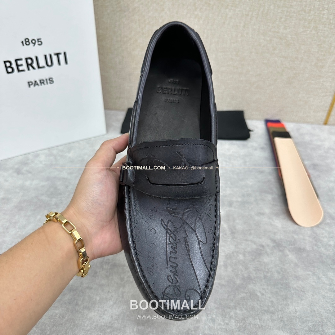 벨루티 스크리토 송아지가죽 수공염색 사투르닌 드라이빙 로퍼 Berluti Scritto Calfskin Hand Patina Saturnin Driving Loafers 5