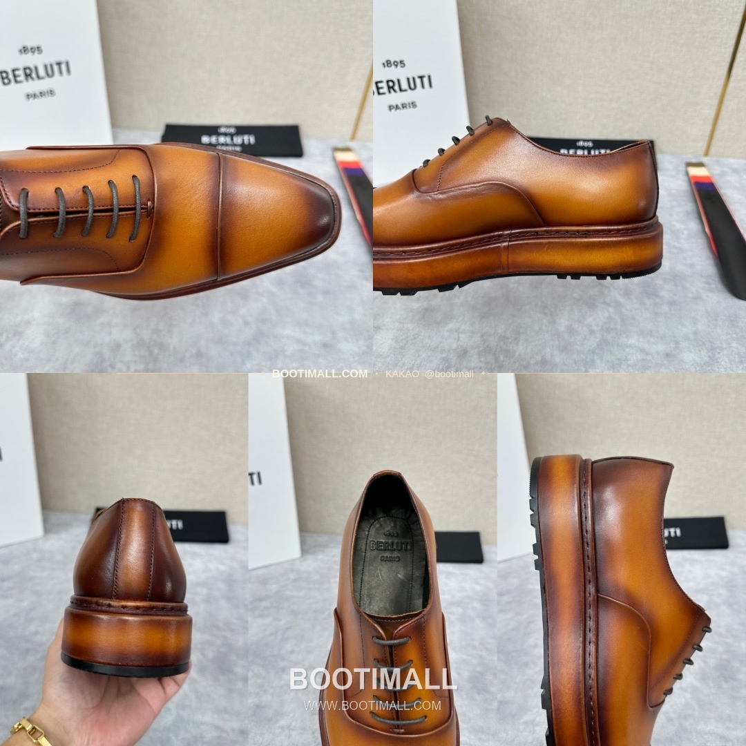 벨루티 베네치아가죽 수공염색 알토 옥스퍼드 슈즈 Berluti Venezia Leather Hand Patina Alto Oxford Shoes 9