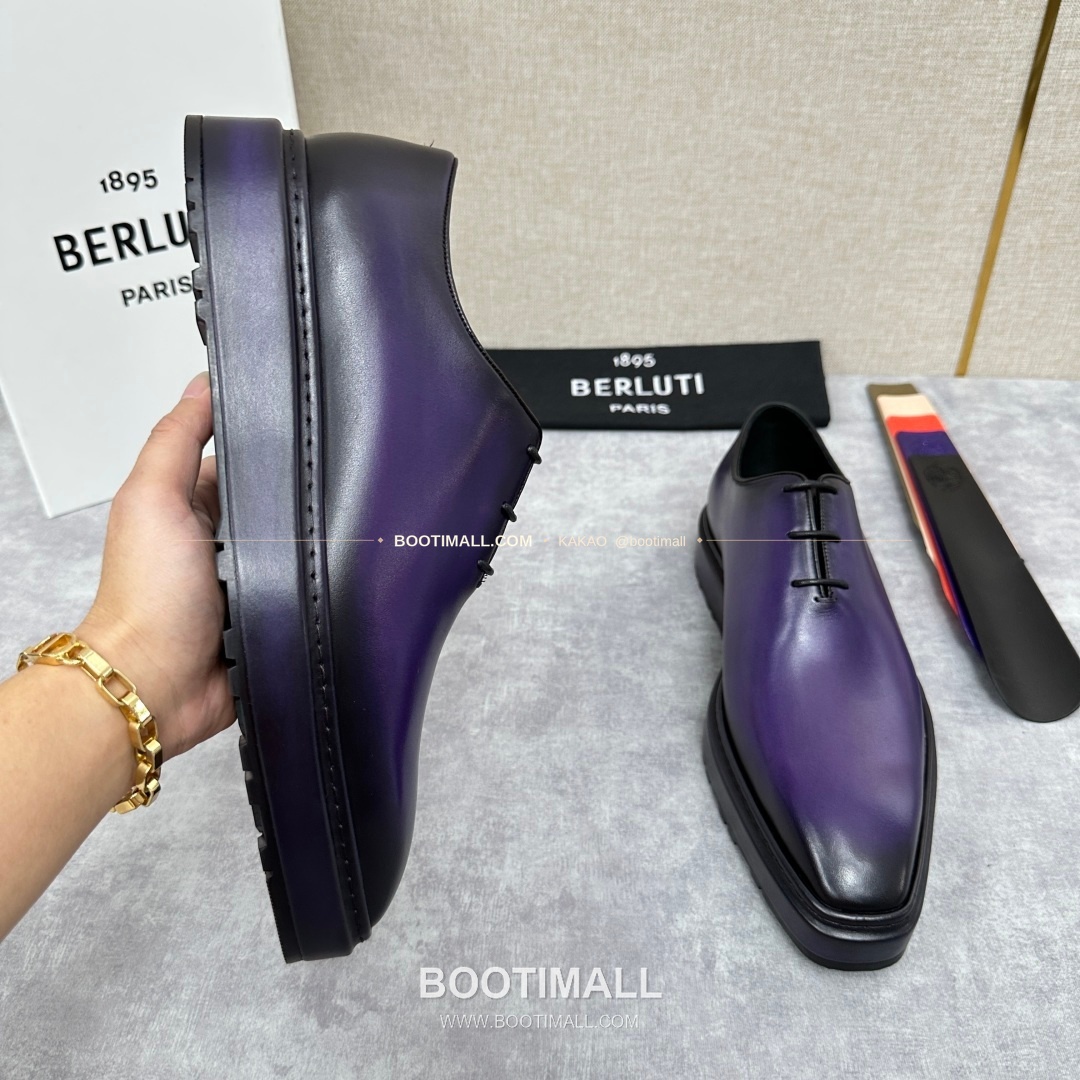 벨루티 베네치아가죽 수공염색 알토 옥스퍼드 슈즈 Berluti Venezia Leather Hand Patina Alto Oxford Shoes 4