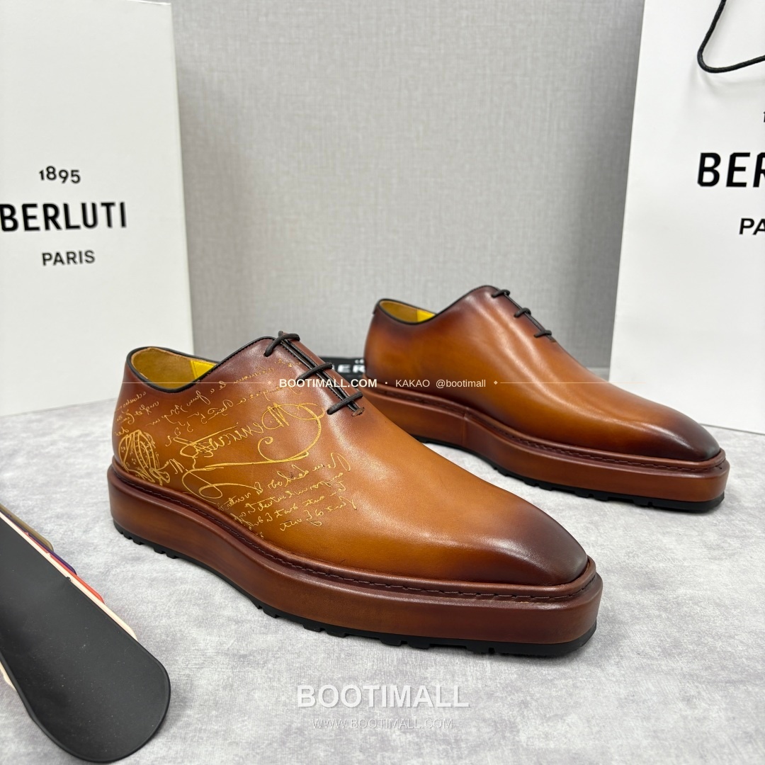 벨루티 베네치아가죽 수공염색 스크리토 알토 옥스퍼드 슈즈 Berluti Venezia Leather Hand Patina Scritto Alto Oxford Shoes 2
