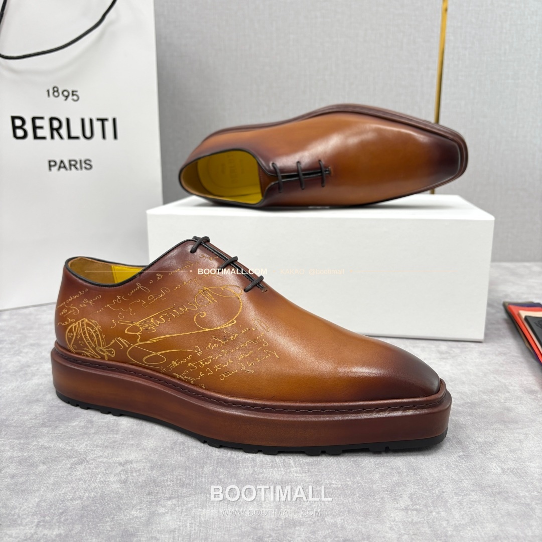 벨루티 베네치아가죽 수공염색 스크리토 알토 옥스퍼드 슈즈 Berluti Venezia Leather Hand Patina Scritto Alto Oxford Shoes 7