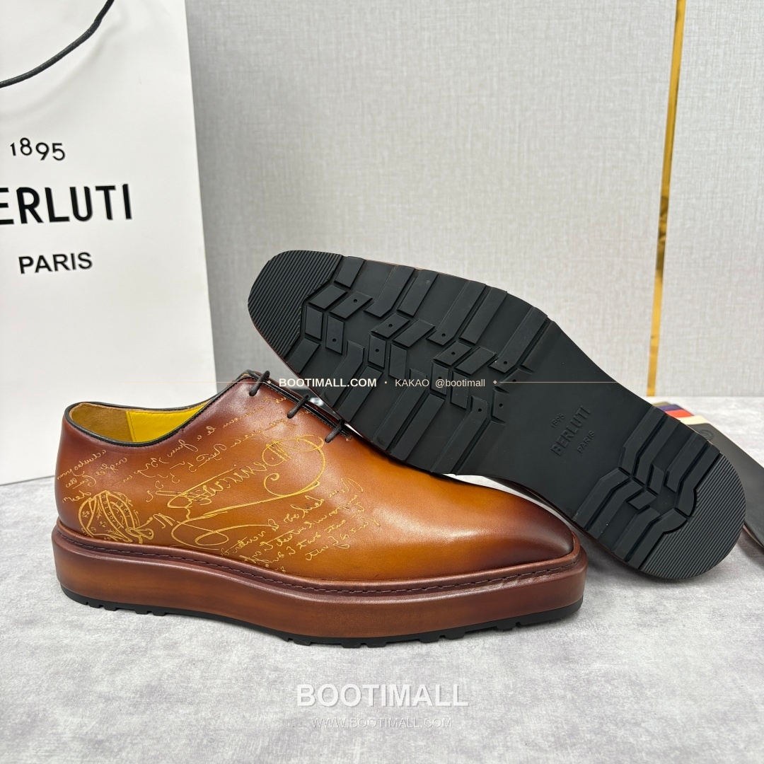 벨루티 베네치아가죽 수공염색 스크리토 알토 옥스퍼드 슈즈 Berluti Venezia Leather Hand Patina Scritto Alto Oxford Shoes 9