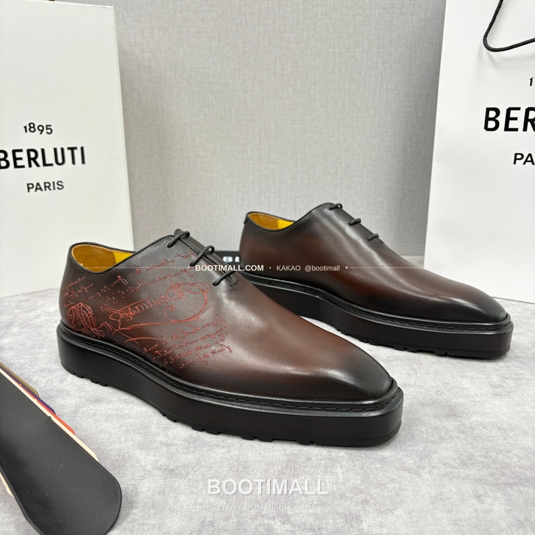 벨루티 베네치아가죽 수공염색 스크리토 알토 옥스퍼드 슈즈 Berluti Venezia Leather Hand Patina Scritto Alto Oxford Shoes 2