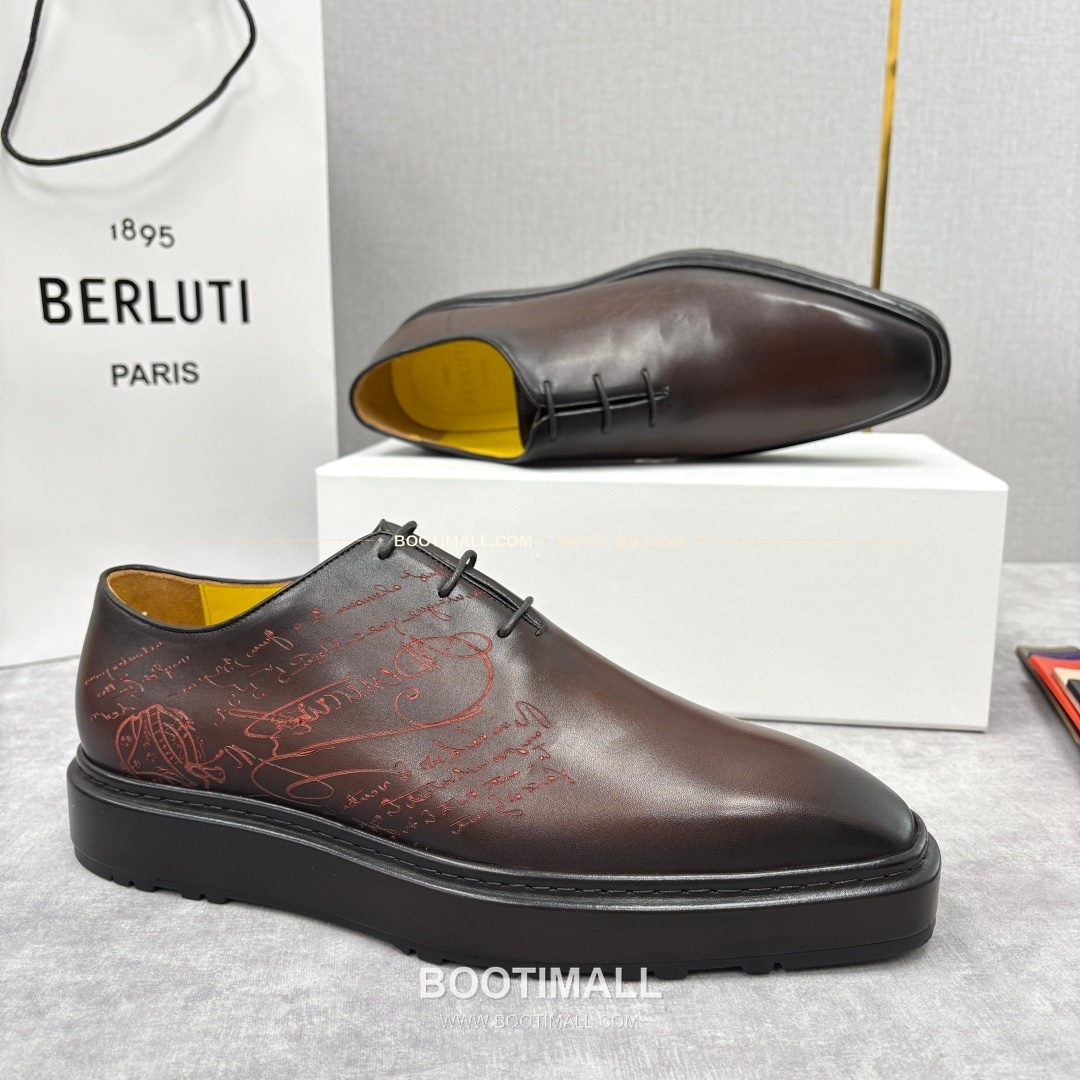 벨루티 베네치아가죽 수공염색 스크리토 알토 옥스퍼드 슈즈 Berluti Venezia Leather Hand Patina Scritto Alto Oxford Shoes 7